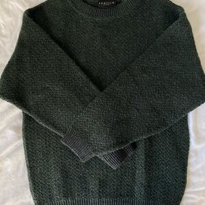 Vintage Dark Green Wool Mix Knit Sweater